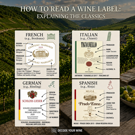 How to Read a Wine Label: French, Italian, German and Spanish Labels Explained